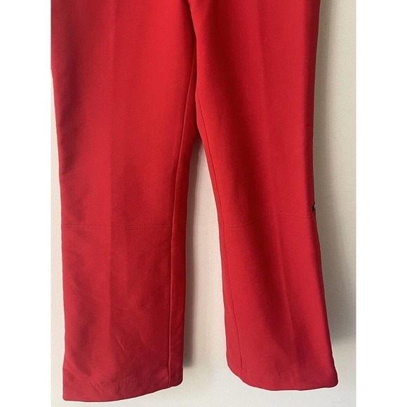 Fera Mens Ski Pants 28R Red Nylon Zip Pockets Lined Boot Leg Snowboard Zipper - Picture 2 of 9
